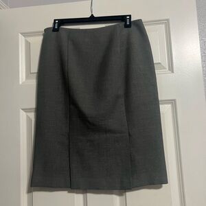 Gray Evan Picone double split skirt with lining Sz 6